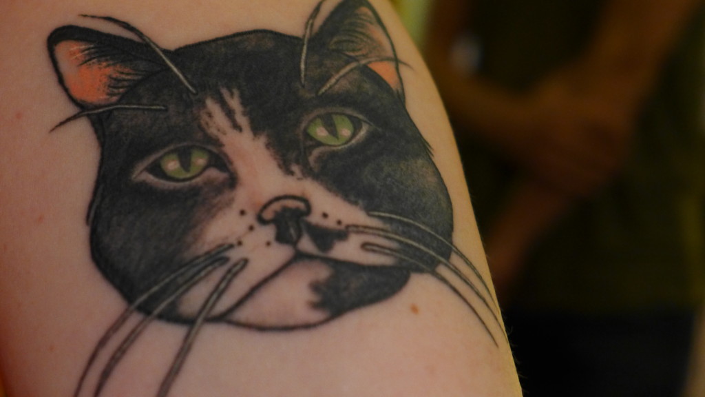 Kate's Igor tattoo, Sofa Salon. Photo: Megan Spencer (c) 2015